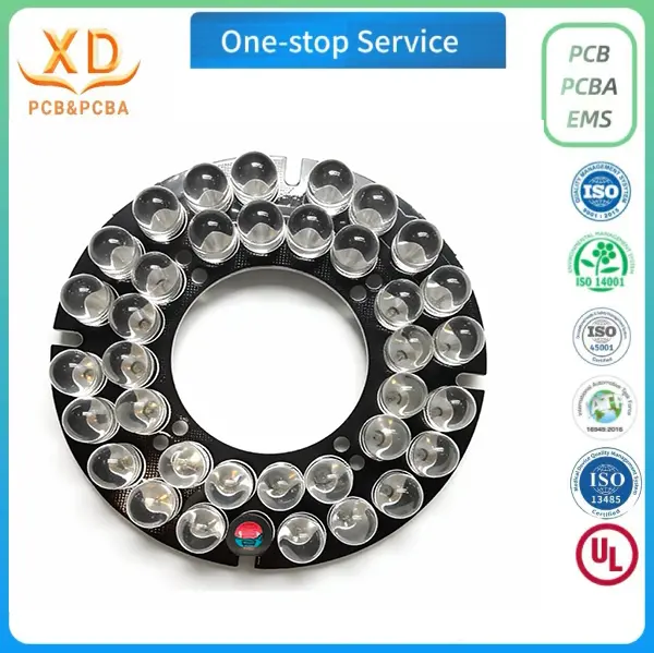 LED Aluminum PCB Board Custom Round LED Blank Aluminum PCB For CCTV Infrared Lamp
