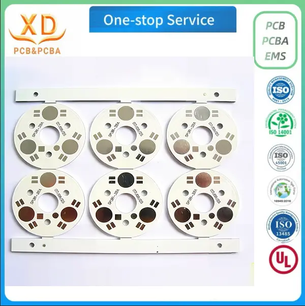 Panelized Round LED Aluminum PCB Board, Multi‑up Panel LED Aluminum Circuit Board For Mass SMT Production