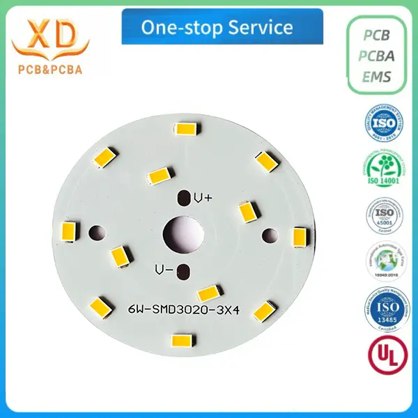 Custom LED Bulb PCB Board, SMD Assembled LED Bulb Aluminum Circuit Board For LED Lamp Bulb