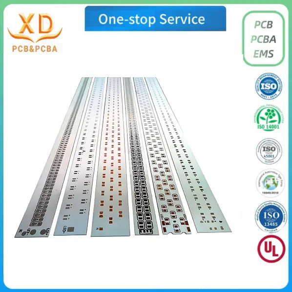 Long Strip Aluminum Circuit Board PCBA, LED PCB Board SMD LED Board For Linear Light & LED Tube Light Custom Service