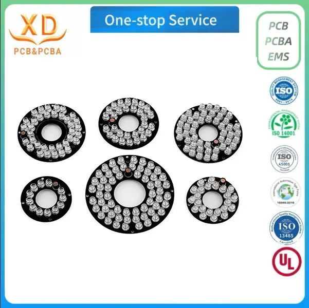 Round LED Aluminum PCB for CCTV Infrared Lamps: Custom Manufacturing Solutions Round LED Aluminum PCB for CCTV Infrared Lamps: Custom Manufacturing Solutions